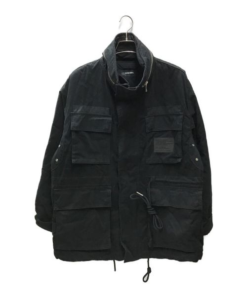 DIESEL（ディーゼル）DIESEL (ディーゼル) ミリタリージャケット ブラック サイズ:Lの古着・服飾アイテム