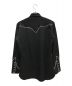 H BAR C (エイチバーシー) 刺繍ウエスタンシャツ ブラック サイズ:14 1/2：11000円