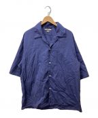BLURHMSブラームス）の古着「シャンブレーオープンカラーシャツ」｜ネイビー