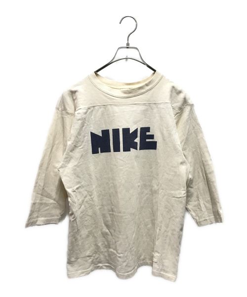 NIKE（ナイキ）NIKE (ナイキ) 70‘s染み込みロゴフットボールTEE ベージュ サイズ:Mの古着・服飾アイテム