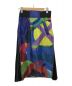 sacai（サカイ）の古着「ジップアッププリーツコラボスカート / zip-panel abstract skir」｜ブルー