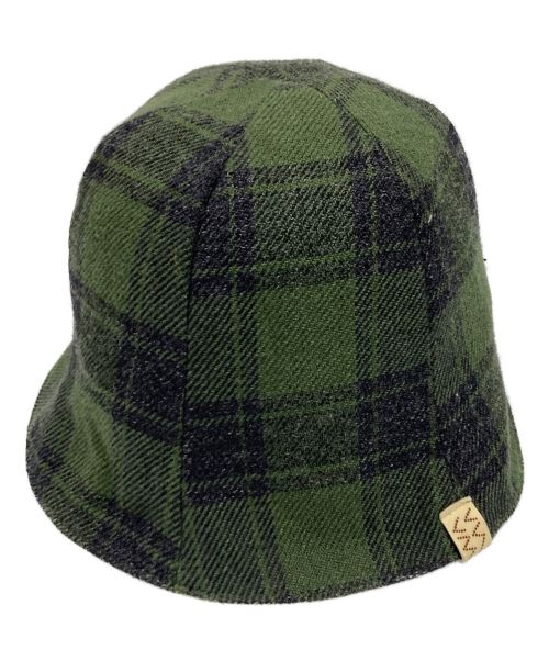 VISVIM（ビズビム）VISVIM (ビズビム) TULIPA HAT CHECK グリーンの古着・服飾アイテム