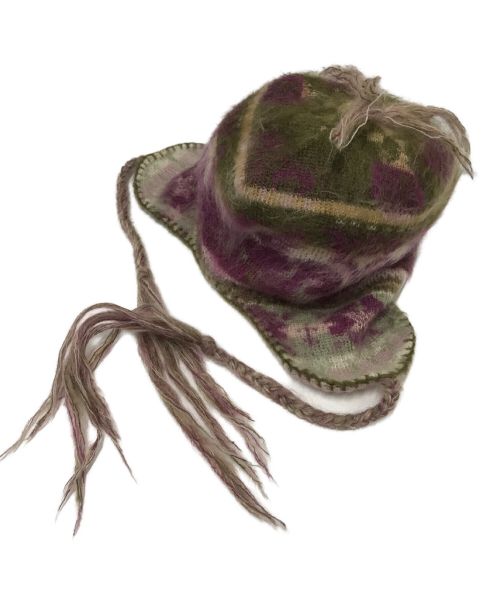 Vivienne Westwood（ヴィヴィアンウエストウッド）Vivienne Westwood (ヴィヴィアンウエストウッド) ボンボンニット帽 パープルの古着・服飾アイテム