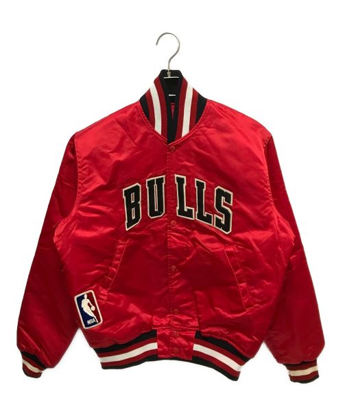 BULLS（ブルズ）BULLS (ブルズ) 90‘S NBAチームスタジャン レッド サイズ:Mの古着・服飾アイテム