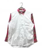 COMME des GARCONS HOMME PLUSコムデギャルソンオムプリュス）の古着「柄切替シャツ」｜ピンク×ホワイト