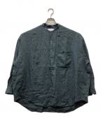 Graphpaperグラフペーパー）の古着「Linen L/S Oversized Band Collar Shirt」｜グレー