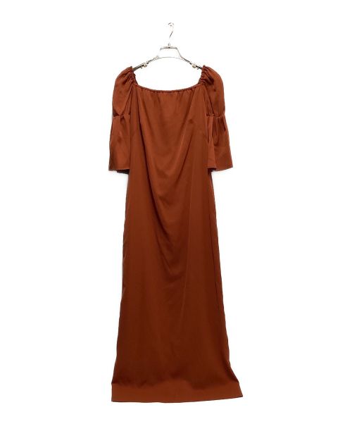 KASTANE（カスタネ）KASTANE (カスタネ) the urban blance Bell sleeve color dress ブラウン サイズ:1の古着・服飾アイテム