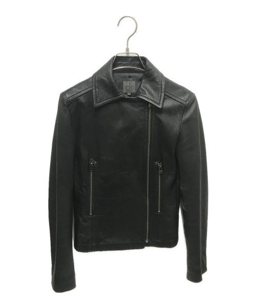 Calvin Klein（カルバンクライン）Calvin Klein (カルバンクライン) ライダースジャケット ブラック サイズ:4の古着・服飾アイテム