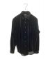 POLO RALPH LAUREN（ポロ・ラルフローレン）の古着「90`Sベロア片ポケシャツ」｜ブラック