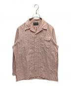 POLO COUNTRYポロカントリー）の古着「小紋ストライプオープンカラーシャツ」｜ピンク