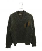 CONTINENTALコンチネンタル）の古着「60s MOHAIR MIX KNIT」｜グリーン