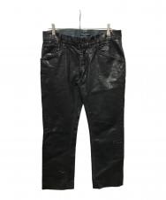 DOLCE & GABBANA (ドルチェ＆ガッバーナ) コーティングデニムパンツ ブラック サイズ:46