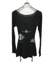 THEREDTHREAD (ザレッドスレッド) S stamp tee dress ブラック サイズ: SIZE Free