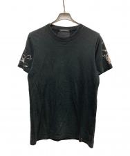 BILL WALL LEATHER (ビルウォールレザー) スカルプリントTシャツ ブラック サイズ:46