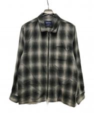 thisisneverthat (ディスイズネバーザット) Nep Check Zip Shirt オリーブ サイズ:S