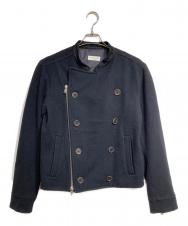 DRIES VAN NOTEN (ドリスヴァンノッテン) ウールライダースジャケット/Wool riders jacket ブラック サイズ:M