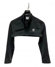 adidas (アディダス) クロップドトラックジャケット ブラック サイズ: SIZE OT