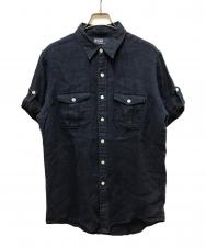 POLO RALPH LAUREN (ポロ・ラルフローレン) リネンシャツ ネイビー サイズ:L