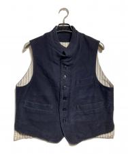 45R (フォーティファイブ・アール) コットンフランネルの908スタンドベスト/Stand-collar vest ネイビー サイズ:3