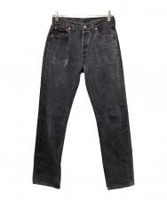 LEVI'S (リーバイス) 後染め 501ブラックデニムパンツ ブラック サイズ: SIZE W30