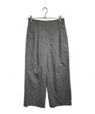 PRADA (プラダ) 2タックスラックス/Double-pleated trousers グレー サイズ:38