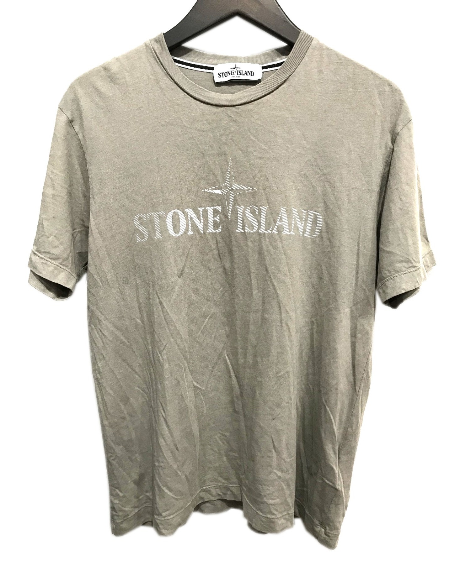 STONE ISLAND (ストーンアイランド) ロゴTシャツ ベージュ サイズ:M