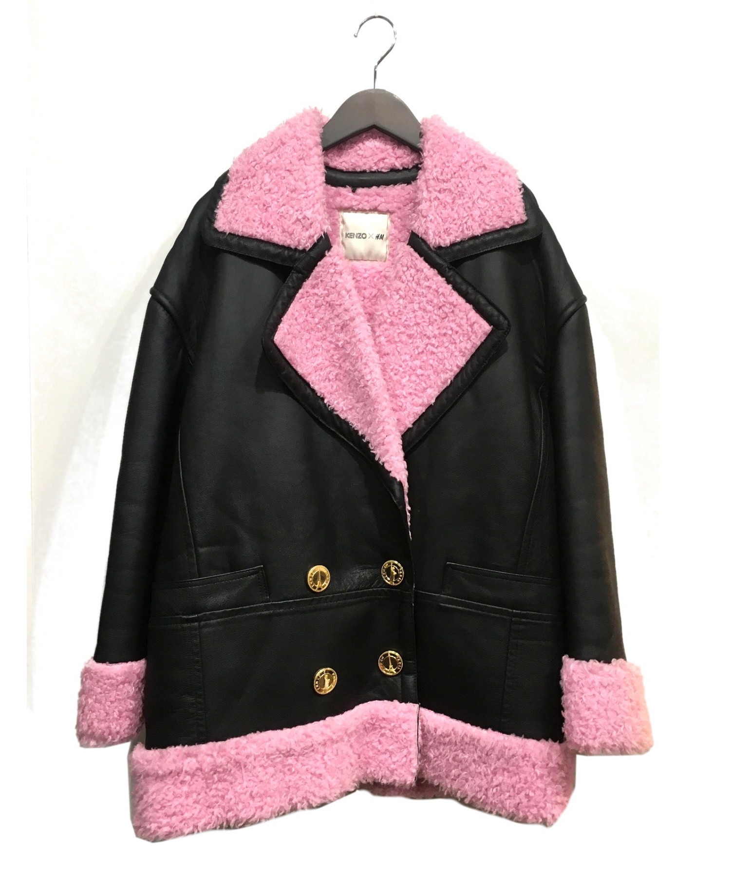 中古 古着通販 H M Kenzo エイチアンドエム ケンゾー ビッグシルエットレザーボンバージャケット ブラック サイズ M ブランド 古着通販 トレファク公式 Trefac Fashion