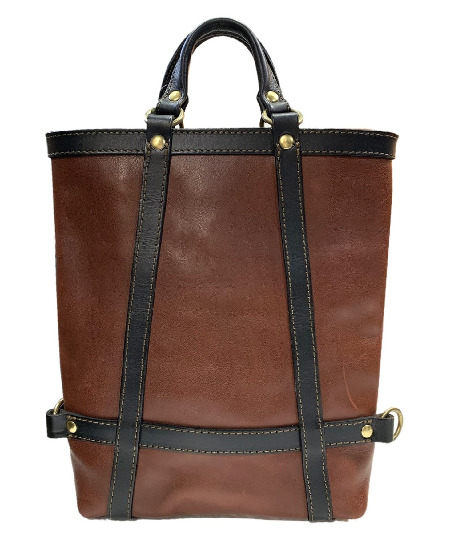 中古 古着通販 Herz ヘルツ レザートートバッグ ブラウン ブランド 古着通販 トレファク公式 Trefac Fashion