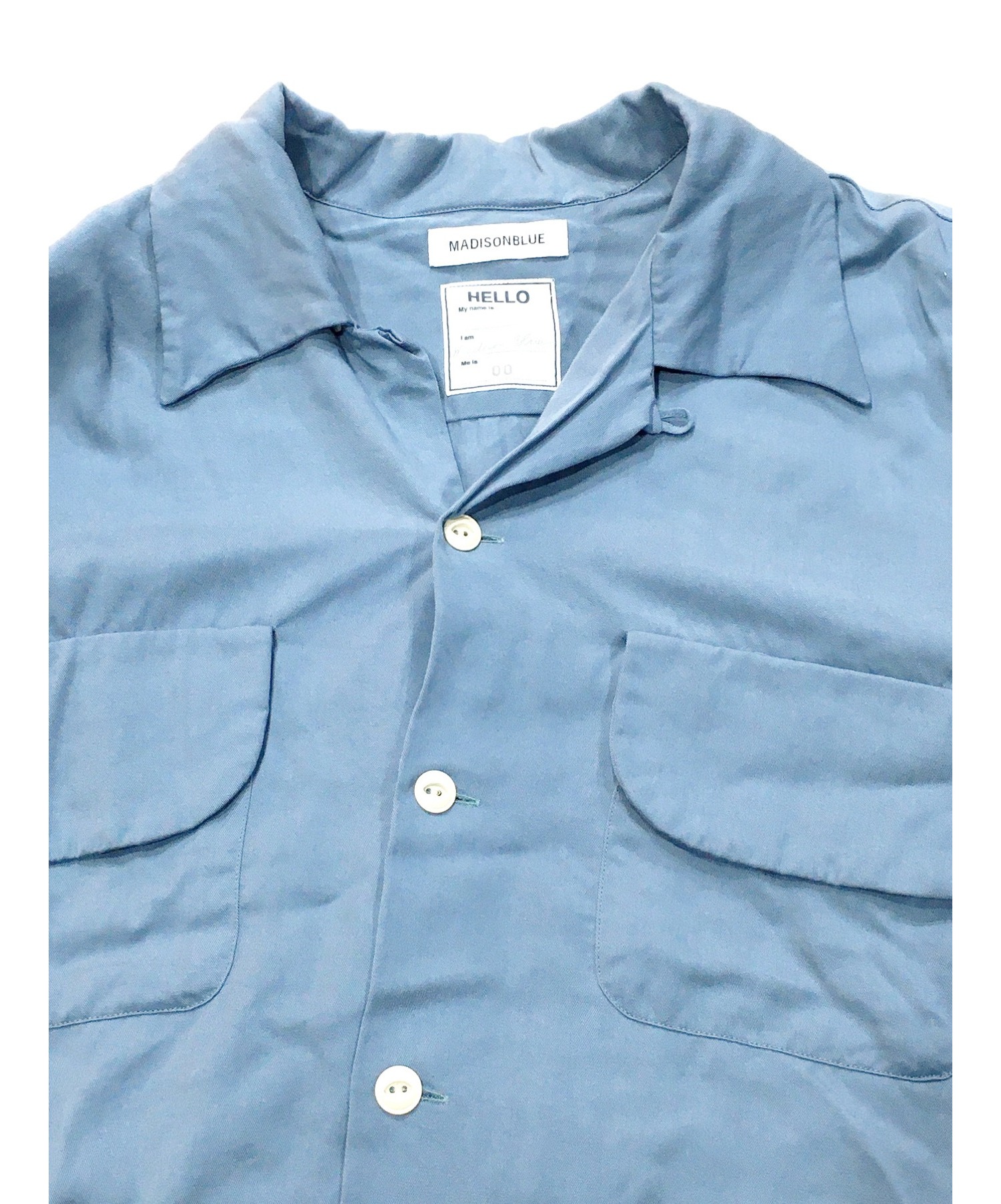 MADISON BLUE (マディソンブルー) ワイドフラップポケットシャツ ブルー サイズ:00