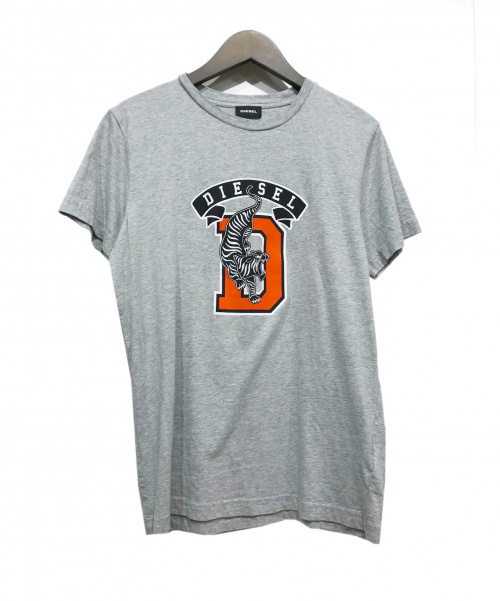 DIESEL（ディーゼル）DIESEL (ディーゼル) タイガープリントtシャツ グレー サイズ:Mの古着・服飾アイテム