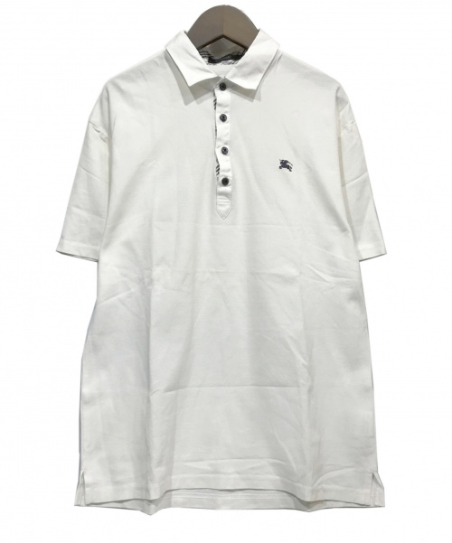 BURBERRY BLACK LABEL（バーバリーブラックレーベル）BURBERRY BLACK LABEL (バーバリーブラックレーベル) ポロシャツ ホワイト サイズ:3の古着・服飾アイテム