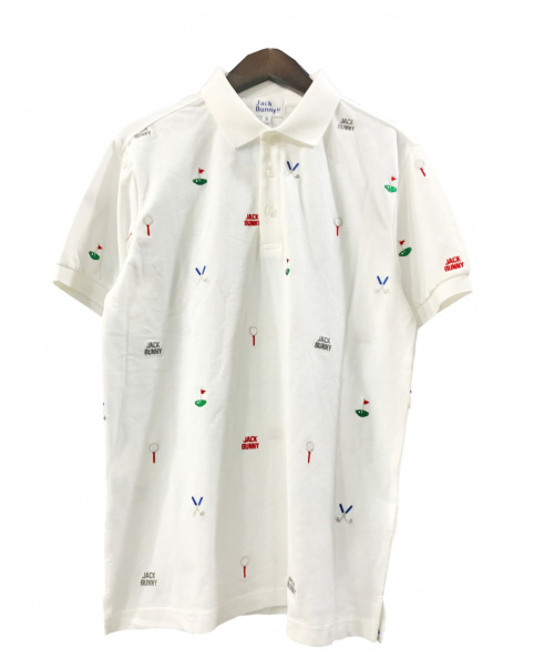 JACK BUNNY（ジャックバニー）JACK BUNNY (ジャックバニー) ポロシャツ ホワイト サイズ:L 未使用品の古着・服飾アイテム