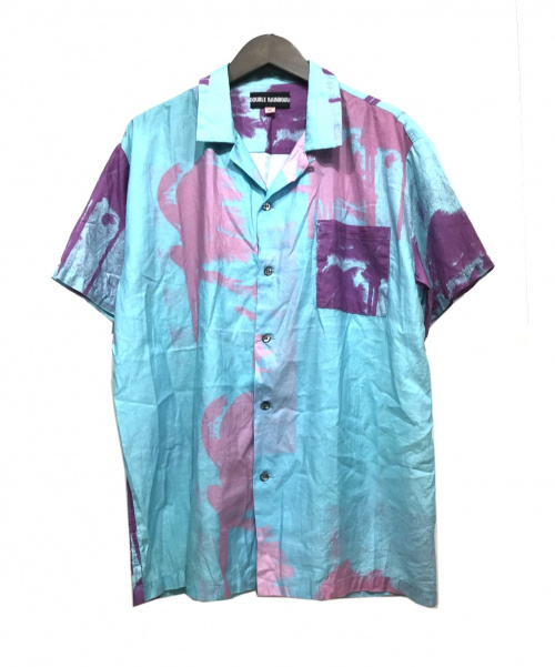 DOUBLE RAINBOUU（ダブルレインボー）DOUBLE RAINBOUU (ダブルレインボー) オープンカラーシャツ スカイブルー サイズ:Mの古着・服飾アイテム