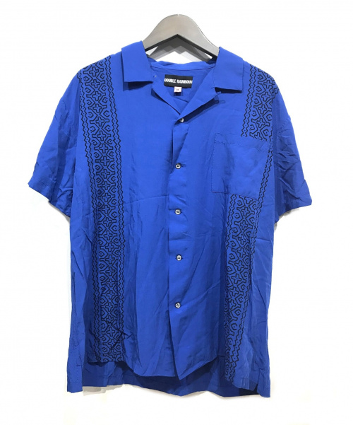 DOUBLE RAINBOUU（ダブルレインボー）DOUBLE RAINBOUU (ダブルレインボー) オープンカラーシャツ ブルー サイズ:Mの古着・服飾アイテム