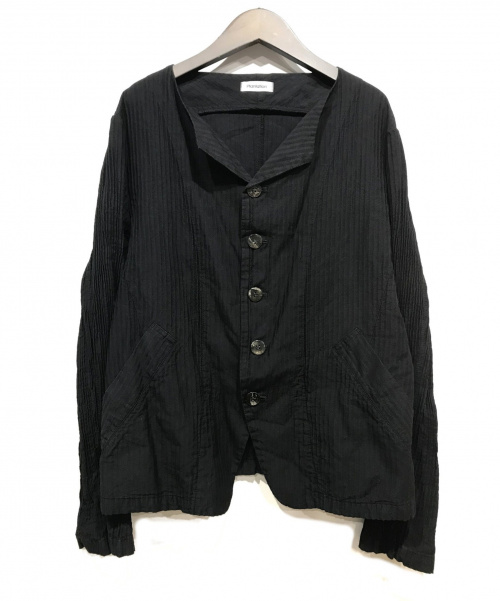 plantation（プランテーション）plantation (プランテーション) ノーカラージャケット ブラック サイズ:Mの古着・服飾アイテム