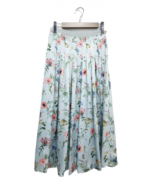 ANAYI（アナイ）ANAYI (アナイ) フラワープリントスカート スカイブルー サイズ:34の古着・服飾アイテム