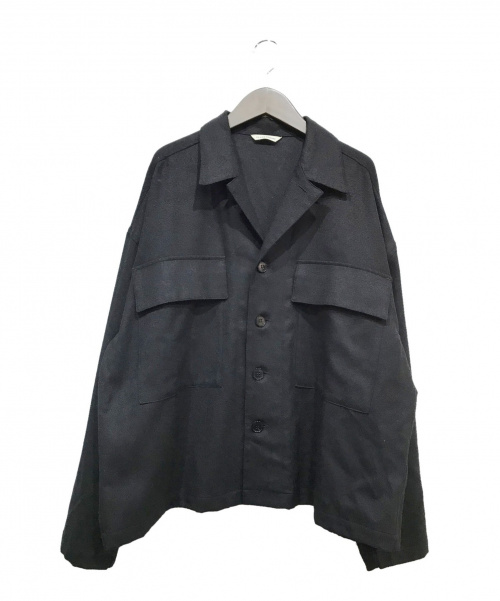 CLANE HOMME（クラネ オム）CLANE HOMME (クラネ オム) FLANNEL SHIRTS ブラック サイズ:2の古着・服飾アイテム