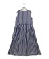 LE GLAZIK (ル グラジック) COTTON SLEEVELESS DRESS ブルー×ホワイト サイズ:36：5800円
