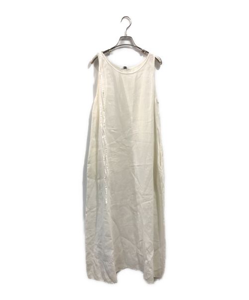 soi-e（ソワ）soi-e (ソワ) リネンノースリーブワンピース ホワイト サイズ:1の古着・服飾アイテム