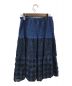 me ISSEY MIYAKE (ミーイッセイ ミヤケ) 皺加工チェックデザインスカート ブルー サイズ:表記無し：6800円