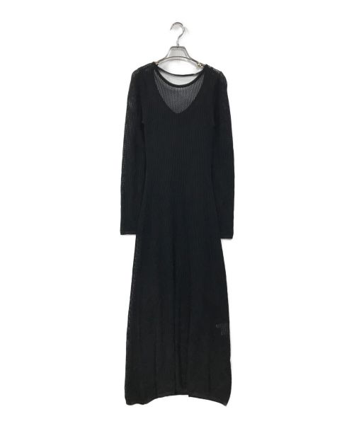 Ameri（アメリ）AMERI (アメリ) BACK OPEN MESH DRESS ブラック サイズ:Mの古着・服飾アイテム