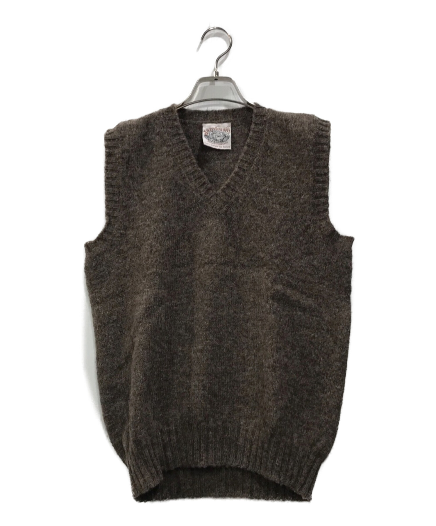 Jamieson’s Knitwear (ジャミーソンズニットウェア) Shetland Wool Sweater Vest ブラウン サイズ:M