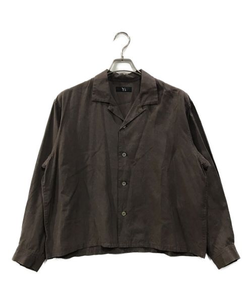 Y's（ワイズ）Y's (ワイズ) レーヨンオープンカラーシャツ ブラウン サイズ:表記なしの古着・服飾アイテム