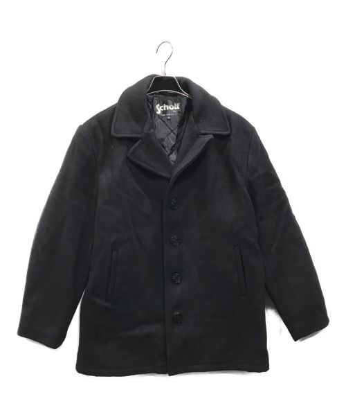 Schott（ショット）Schott (ショット) Pコート ブラック サイズ:Mの古着・服飾アイテム