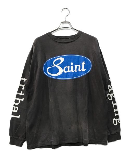 SAINT MICHAEL（セントマイケル）SAINT MICHAEL (セントマイケル) LS TEE ダメージ加工Tシャツ グレー サイズ:XXL 未使用品の古着・服飾アイテム
