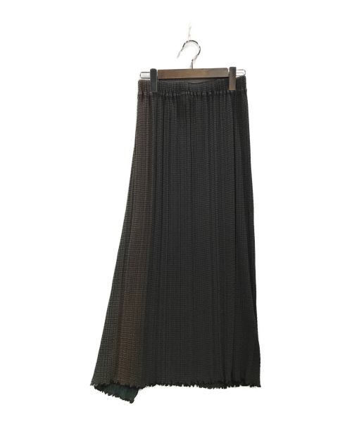 JURGEN LEHL（ヨーガンレール）JURGEN LEHL (ヨーガンレール) グラデーションロングスカート グレー×グリーン サイズ:Mの古着・服飾アイテム