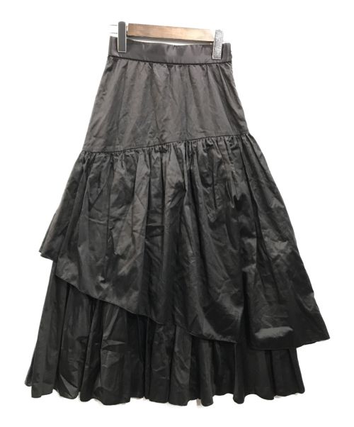 Snidel（スナイデル）Snidel (スナイデル) ティアードボリュームスカート ブラック サイズ:00 未使用品の古着・服飾アイテム
