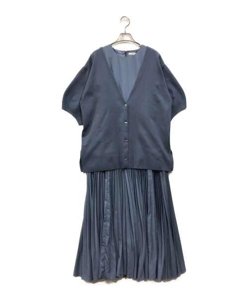CADUNE（カデュネ）CADUNE (カデュネ) 大草直子 (オオクサナオコ) ニットワンピースSET ブルー サイズ:38の古着・服飾アイテム