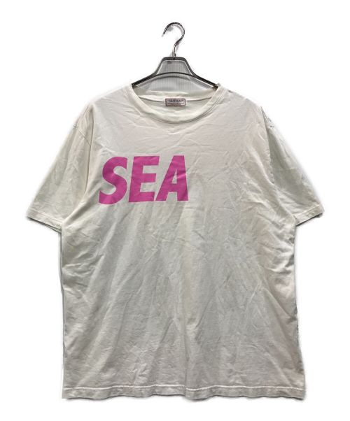 GUESS（ゲス）GUESS (ゲス) WIND AND SEA (ウィンダンシー) コラボTシャツ ホワイト サイズ:XLの古着・服飾アイテム