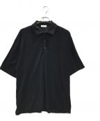 ATONエイトン）の古着「FRESCA PILE POLO SHIRTS ポロシャツ」｜ブラック
